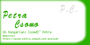 petra csomo business card