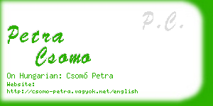 petra csomo business card